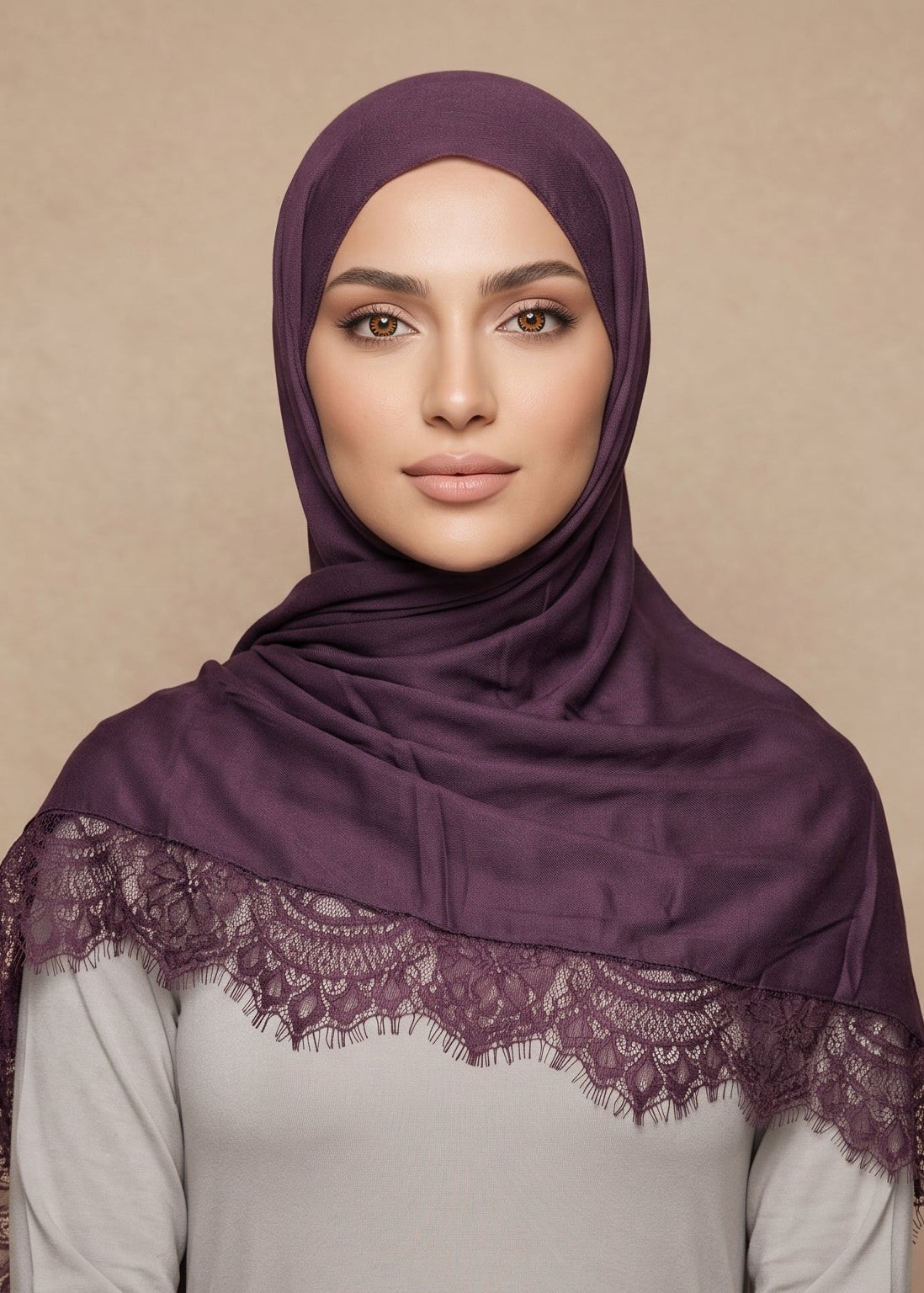Mulberry Lace Modal Hijab