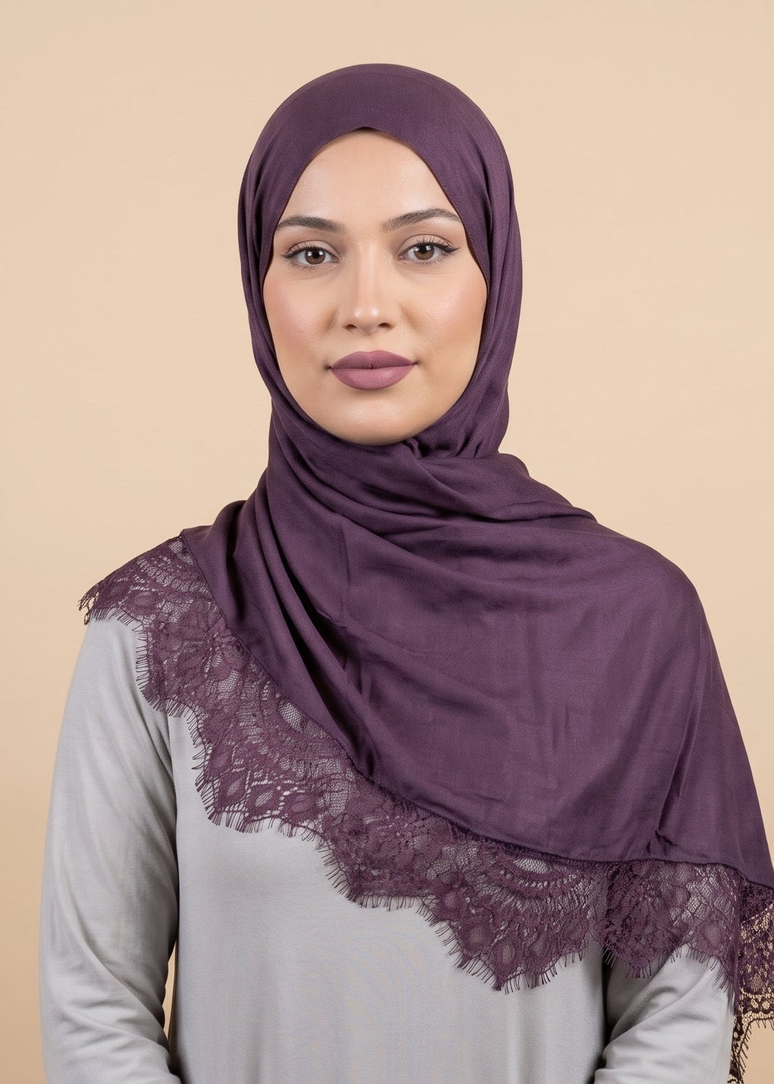 Mulberry Lace Modal Hijab