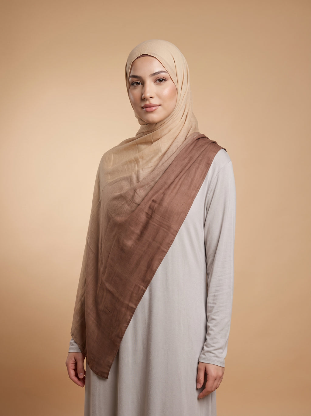 Mocha Latte Premium Ombre Modal Hijab