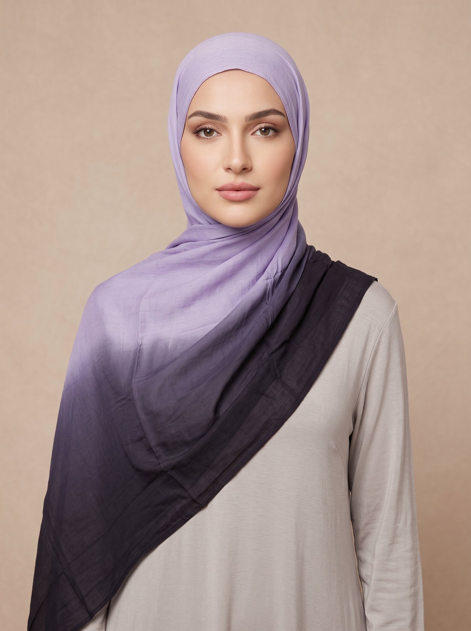 Lavender Dusk Premium Ombre Modal Hijab